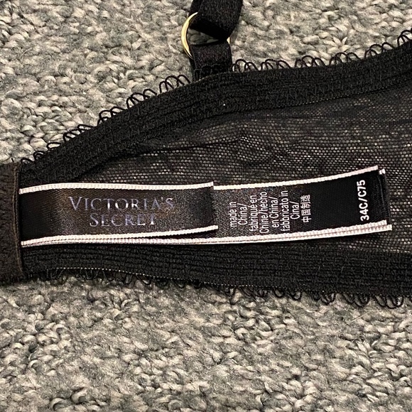 New! Victoria's Secret Very Sexy lace Push Up embroidery black floral, 16148 - Picture 9 of 14